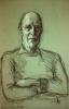 James Plaut- charcoal on toned paper- 1982