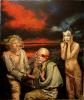 Lear With Gloucester and Tom the Fool (50"x42" oil on linen) 2011