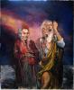 King Lear And Fool  (50"x42"oil on linen) 2011